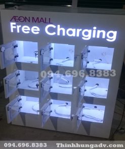 Thiết kế tủ sạc Free Charging ở TTTM AeonMall